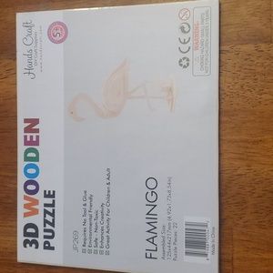 New 3D Wooden Puzzle Flamingo